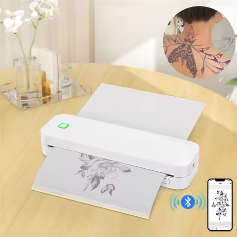 Wireless Tattoo Stencil Printer D210 Tattoo Transfer Machine Inkless Bluetooth A4 Thermal Printer fo