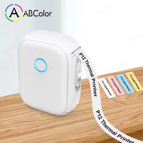 Inkless Label Printer P12 Auto Cut Thermal Label Maker Similar as D11 D110 D101 Label Machine or 1PK