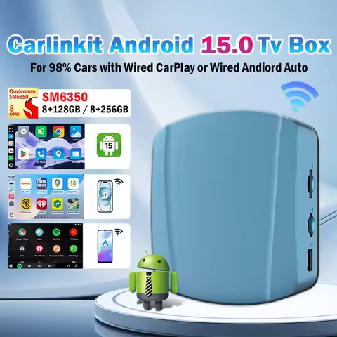 New Carlinkit 2026 Android 15 Al Box SM6350 Wireless Carplay Android Auto TV Box Car Streaming Box 8