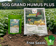 [NPK] 50g Grand Humus Plus Repacked- Organic NPK and Foliar Fertilizer for Plants, Vegetables, Corn and Rice. Better than Humic and Fulvic as Garden Soil Conditioner, Growth Enhancer and Flower Blooming (Pampabunga). Compatible with Amo, Anna, Canaan, MRJ