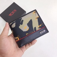 [Shirely.my][Ready Stock]TUMI SHORT WALLET DOUBLE BILLFOLD SMALL WALLET FOR MEN HIGH QUALITY