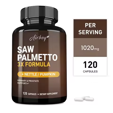Saw Palmetto Capsules - with Stinging Nettle + Pumpkin Seed, Supports Urinary and Prostate Health, I