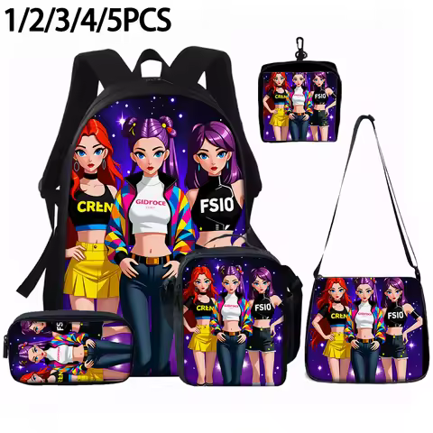 1/2/3/4/5PCS K-POP girl group pattern backpack set The perfect gift for kpop fans