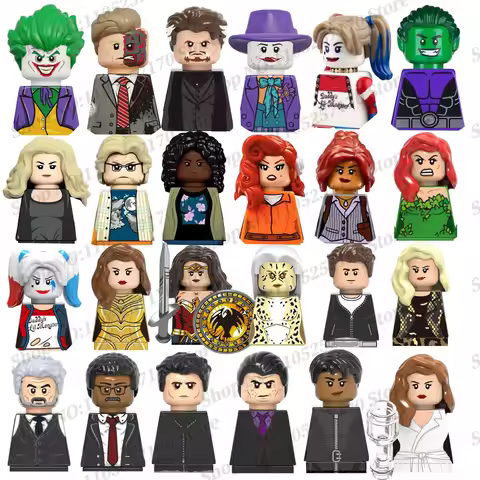 Hot brick toys Superhero series puzzle DIY brick toys building blocks plush toys Christmas party gif