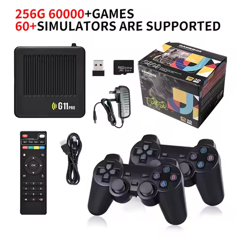 G11 Pro Game Box Dual System Video Game Console 128G Built in 40000+ Retro Games 2.4G Wireless Gamep