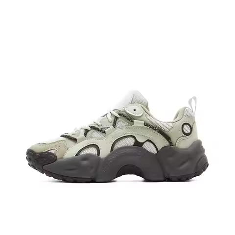 PEAK Taichi, Bagel Shoes, Sesame Seeds Bagel Colorway, Puffy Silhouette, Lace Up Webbing Design DE51