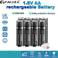 PALO 1.5V AA Rechargeable Battery 3400mWh Lithium high capacity battery AA