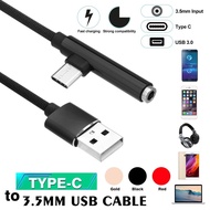 2 IN 1 TYPE C 3.5MM JACK AUDIO AUX FAST CHARGING DATA CABLE 1M FOR ONEPLUS 6 XIAOMI MI8 S9