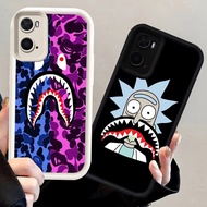 N76 shark Black and white silicone Casing for Realme C33 C75 9i C67 OPPO A96 A36 A76 Case