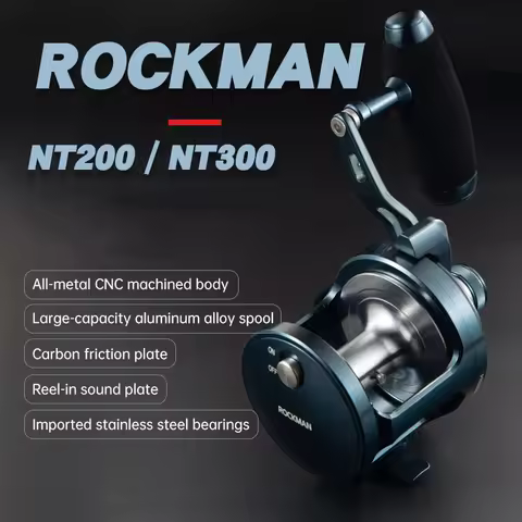 Lurekiller Jigging Reel NT200HG/300HG 30kg Max Drag 6.2:1,8+1BB Saltwater Heavy Duty Trolling Reel S