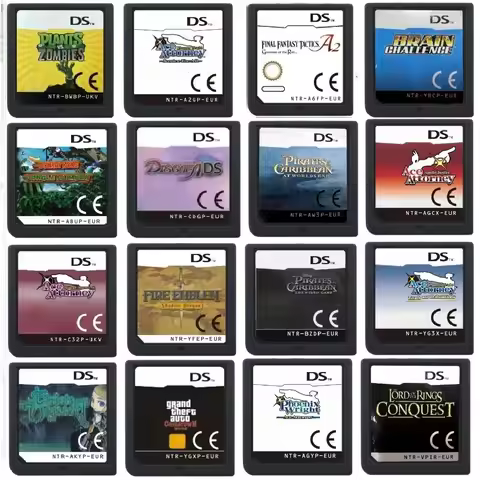 NDS Game Cassette,Phoenix Wright， Shadow Dragon，Etrian Odyssey，At World's End，Grimoireof The Rift ， 