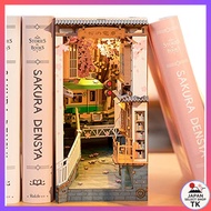 [From Japan]Rolife DIY Book Nook Cherry Blossom Train 3D Puzzle Miniature House Kit Bookends Book St