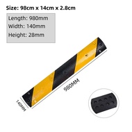 【Local shipping】Heavy Duty Rubber Plastic Bump Ramp 98cm 2 Channel Slot Hole For Cable Wire Pipe Pol
