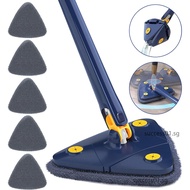 【SG Stock】360° Rotatable Twist Mop Swivel Mop Adjustable Triangle Cleaning Mop Extendable Triangle Mop  Ezzy  Wipe Mop Household Clean Tool Window Cleaner Mop