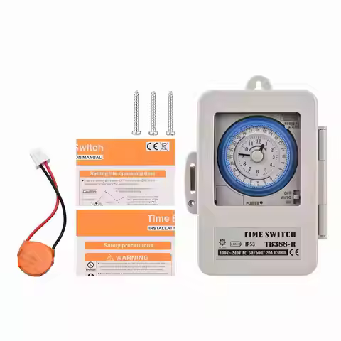 Mechanical 24 Hours Timer Switch IP53 Rating Programmable Electrical Timer Switch Box 15 Minutes Int