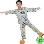 Hanamichi Kids Long Pyjamas Set | Baju Tidur Budak | Boy Girl Sleepwear | Soft, Light & Comfortable 
