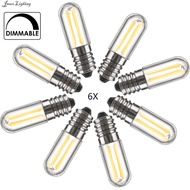 Jmax 6pcs Dimmable Mini E14 E12 LED Fridge Freezer Filament Light COB Bulbs 1W 2W 4W Warm/ Cold White Lamp 220V 230V 240V