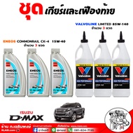 ชุดเปลี่ยนถ่าย เกียร์ และ เฟืองท้าย ISUZU ทุกรุ่น D-Max 03-20 TFR ( ENEOS TURBO DIESEl CK-4 15W-40 ข