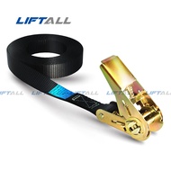 สายรัดของ Lift All รุ่นหัวล็อคเหล็กสีทอง ไม่มีตะขอ รัดน้ำหนัก1000กก. (สายรัดโพลีเอสเตอร์)