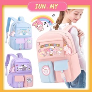 43cm My Melody Beg Sekolah Perempuan Kuromi School Bag Cinnamoroll Bag Girls Backpack Nylon Fabric