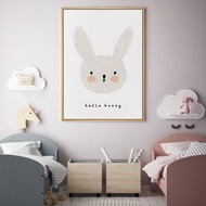 與兔子打招呼- 可愛童趣感兔子掛畫/兒童房佈置/幼兒園擺設/禮物