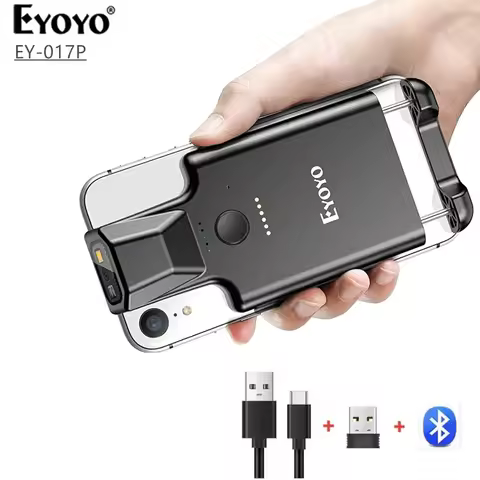Eyoyo Barcode Scanner EY-017 2D Back Clip Portable Bluetooth 1D QR Image Scanner Data Matrix Code Sc