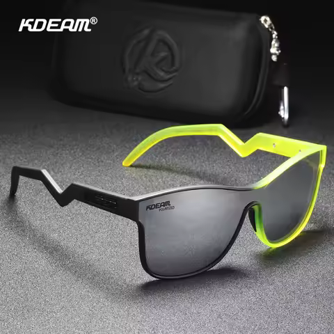 KDEAM New Polarized Sports Sunglasses TR Frame Men Goggles Colorful High Quality Driving Glasses Cam