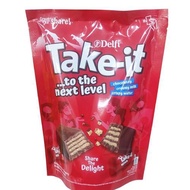 [oddsolshop] pekanbaru/Delfi Take It To The Next Level Mini Wafer Milk Chocolate Share Pack 56 gr