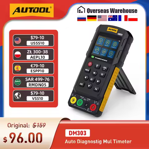 AUTOOL Automotive Multimeter Car Circuit Tester with K/CAN/Oscilloscope/Cranking/Analog Signal/Injec