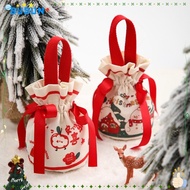 SUSUN Christmas Gift Bag, with Doll Velvet Christmas Eve Gift Box, Portable Printing Canvas Gift Handbag