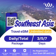 [ESIM] Southeast Asia Travel eSIM - High-Speed 4G/5G Unlimited Data (3, 5, 7 Days)