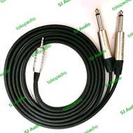 Kabel Jack Aux 3.5Mm To 2 Jack Akai Mono 6.5Mm, Mogami 3106 - Neutrik