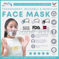 Airuflo N95 Transparent & Reusable Face Mask (with replaceable N95 filters)