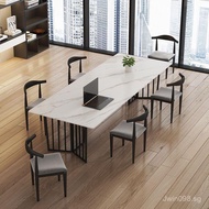 Business Rectangle Company Studio Negotiation Nordic Sintered Stone Training Table Set Conference Ta