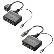 1x RJ45 Cable Adapter to 4x Female RJ45 Ethernet Splitter