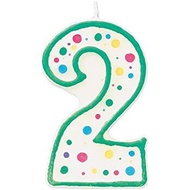 WILTON GREEN EDGED PARTY CANDLE - NO. 2