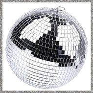 (ZCFJ) Silver Mirror Disco Ball with Hanging Ring for Light Effect Party Home Decoration Club Stage 