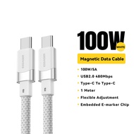 Essager USB C To C 100W Magnetic Fast Charger Cable For iPhone 15 65W Type C To C Data Charging Wire