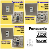 Chinese Module Outlet Switch DATA CAT6 + HMDI + Frame Panasonic Wide Series style white white Black 