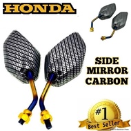 HONDA Supra Gtr 150 / 2TONE MINI SIDE MIRROR THAILAND QUALITY SHORT STEM ACCESSORIES / COD