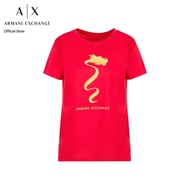 AX Armani Exchange เสื้อยืดผู้หญิง รุ่น AX 3DYT40 YJCNZ1469 - สีแดง