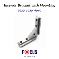 Interior Bracket L connector with Mounting hole Aluminium Profile 2020 3030 4040