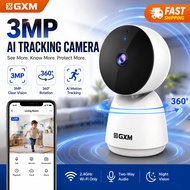 GXM P3 2K 3MP Smart Home Camera CCTV AI Motion Tracking 360° WiFi Baby Monitor Night Vision Pan Tilt