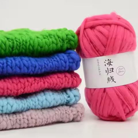 Icelandic Plush Wool Chunky Yarn for Knitting Sweater Super Bulky Arm-Knit Lanas 50g/Ball Thick Croc