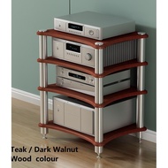 Pre-order. HIFI Rack, Audio Video equipment rack cabinet. With spikes, Curved shelf with elegant look. Pre-order