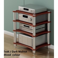 Pre-order. HIFI Rack, Audio Video equipment rack cabinet. With spikes, Curved shelf with elegant loo