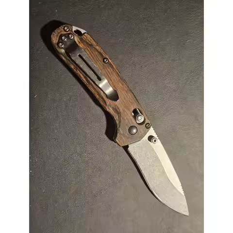 BM 15031 Wooden Handle S30V Folding Knife Folding Pocket Knife Outdoor Rock Climbing Camping Holiday