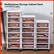 Multipurpose Storage Cabinet Rack 5/6/7/8/9/10 Layers Cabinet with roller | Kabinet Simpanan | Cabin