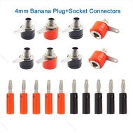 Female Male Connector Plug 4mm Banana Socket Female Insert Connector Nickel Plated diy Parts  MY28B2