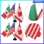 2 Set Office Decor American Canada and Mexico Friendship Table 6.50X6.50X2.00CM kenaier